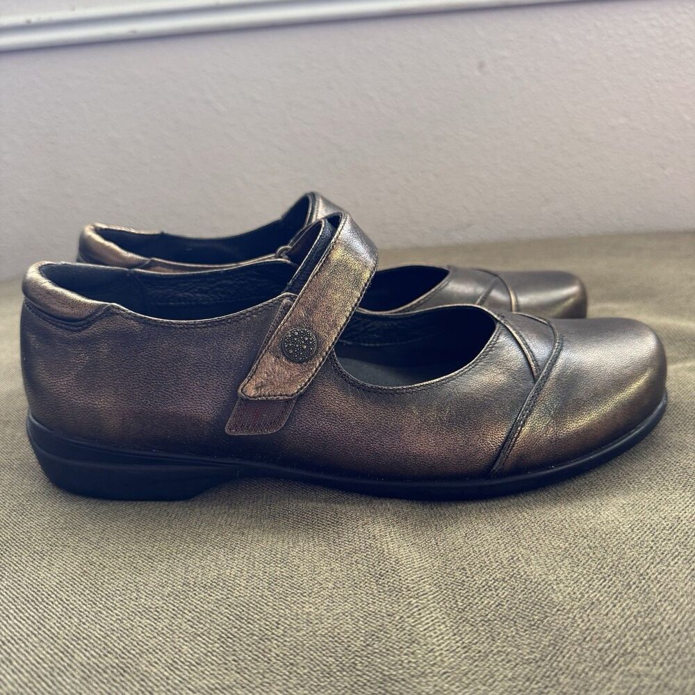 ABEO Abby Mary Jane Shoes Size 9 Bronze Leather Comfort Walking NO INSERTS